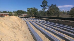 Commercial septic system installed in Florida. SWS is the commercial septic system experts.